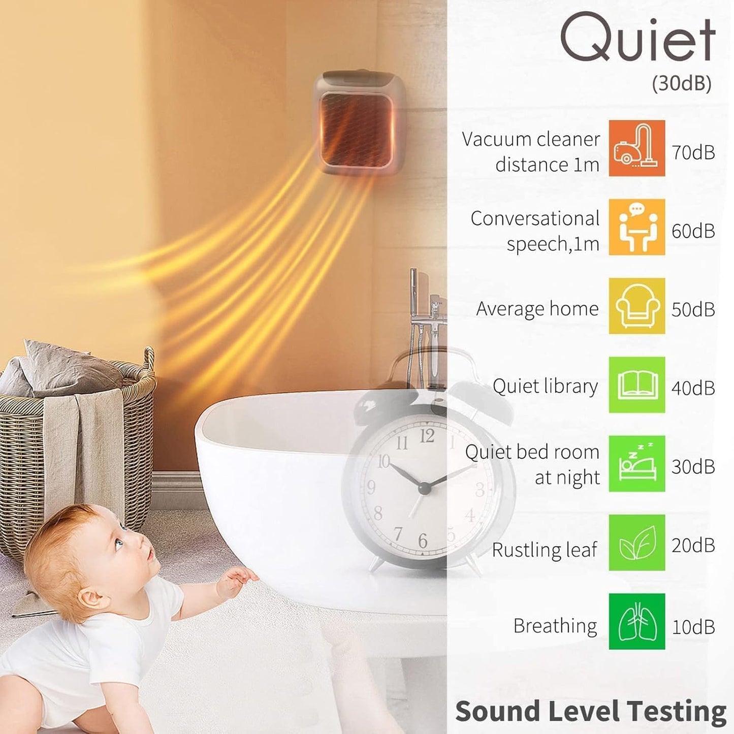 Modern Wall-Mounted Electric Heater – Quiet Performance, Powerful Warmth & Safe Operation