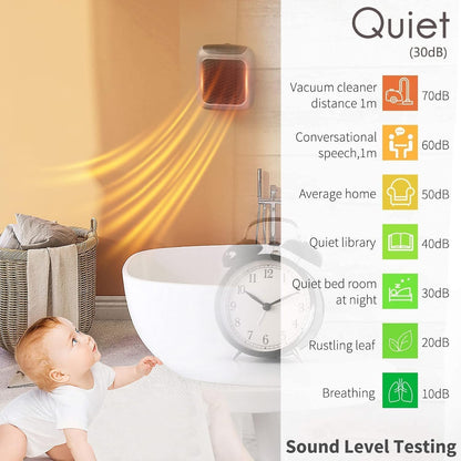 Modern Wall-Mounted Electric Heater – Quiet Performance, Powerful Warmth & Safe Operation