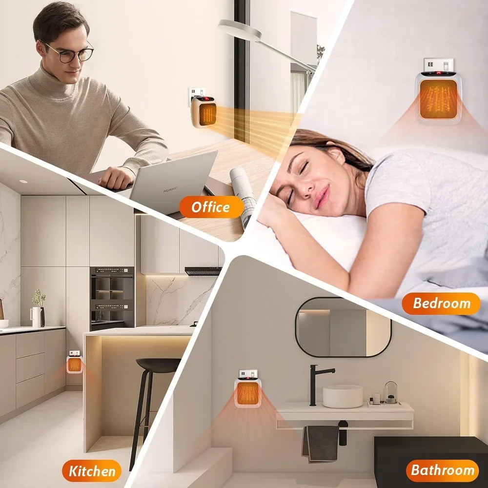 Modern Wall-Mounted Electric Heater – Quiet Performance, Powerful Warmth & Safe Operation